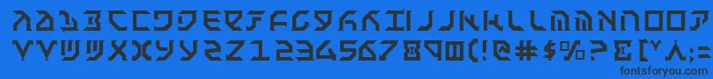 Шрифт Fantazian – чёрные шрифты на синем фоне