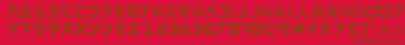 フォントFantazian – 赤い背景に茶色の文字