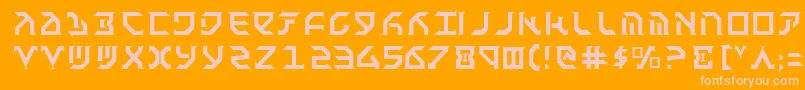 Fantazian Font – Pink Fonts on Orange Background