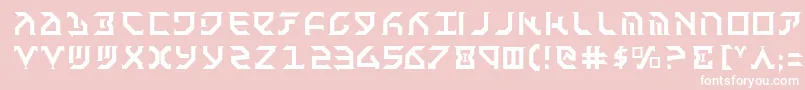Fantazian-fontti – valkoiset fontit vaaleanpunaisella taustalla