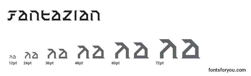 Fantazian Font Sizes