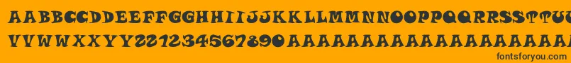 Roucornsregular Font – Black Fonts on Orange Background