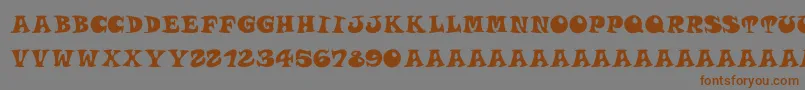 Roucornsregular Font – Brown Fonts on Gray Background