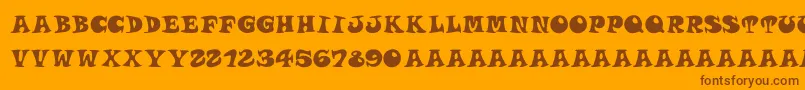 Roucornsregular Font – Brown Fonts on Orange Background
