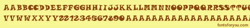 En savoir plus sur la police Roucornsregular Police Roucornsregular – polices brunes sur fond jaune