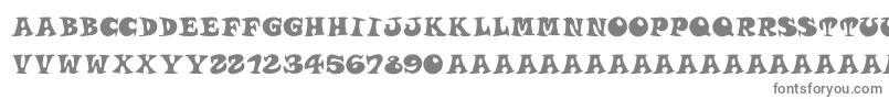 フォントRoucornsregular – 白い背景に灰色の文字