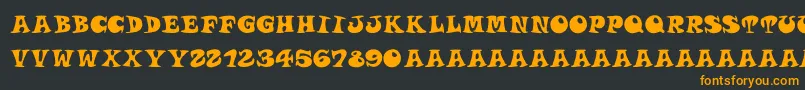Roucornsregular Font – Orange Fonts on Black Background