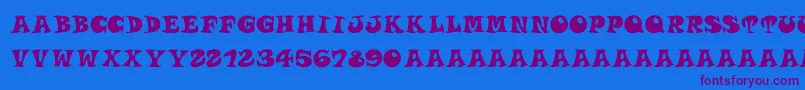Police Roucornsregular – polices violettes sur fond bleu