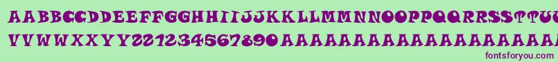 Roucornsregular Font – Purple Fonts on Green Background