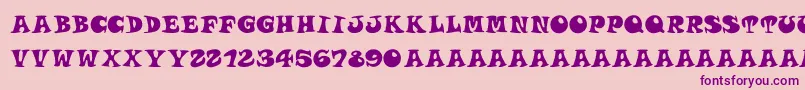 Подробнее о шрифте Roucornsregular Шрифт Roucornsregular – фиолетовые шрифты на розовом фоне