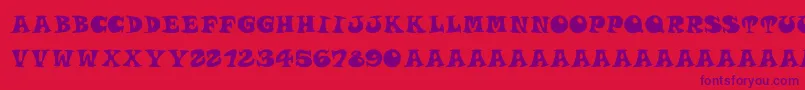 Roucornsregular Font – Purple Fonts on Red Background