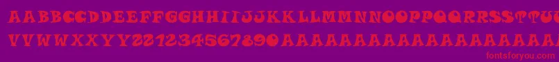 Roucornsregular Font – Red Fonts on Purple Background