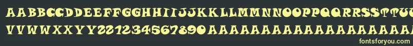 Roucornsregular Font – Yellow Fonts on Black Background