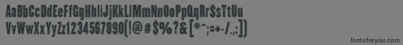 Шрифт HhAgallasCollegePs – чёрные шрифты на сером фоне