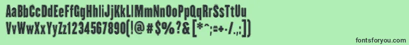 HhAgallasCollegePs Font – Black Fonts on Green Background