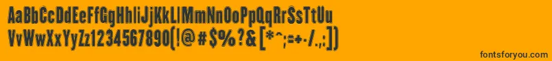 HhAgallasCollegePs Font – Black Fonts on Orange Background