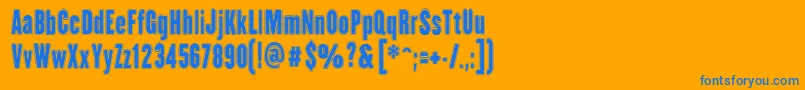 HhAgallasCollegePs Font – Blue Fonts on Orange Background