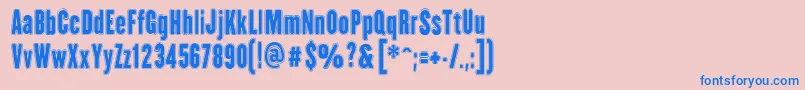 HhAgallasCollegePs Font – Blue Fonts on Pink Background