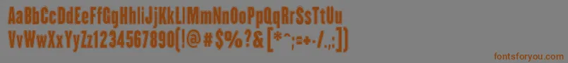 HhAgallasCollegePs Font – Brown Fonts on Gray Background