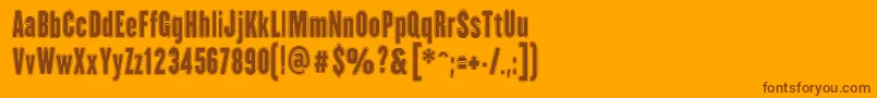 HhAgallasCollegePs Font – Brown Fonts on Orange Background