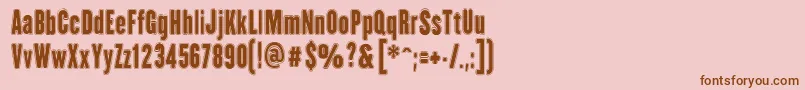 HhAgallasCollegePs Font – Brown Fonts on Pink Background