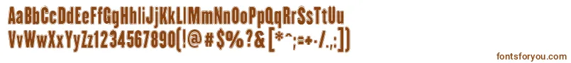 Шрифт HhAgallasCollegePs – коричневые шрифты на белом фоне