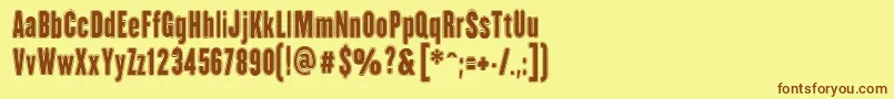 HhAgallasCollegePs Font – Brown Fonts on Yellow Background