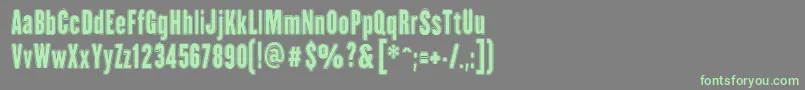 Шрифт HhAgallasCollegePs – зелёные шрифты на сером фоне