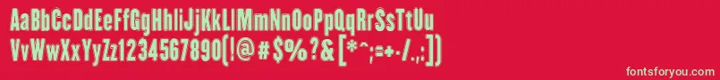 HhAgallasCollegePs Font – Green Fonts on Red Background
