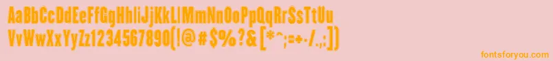 HhAgallasCollegePs Font – Orange Fonts on Pink Background