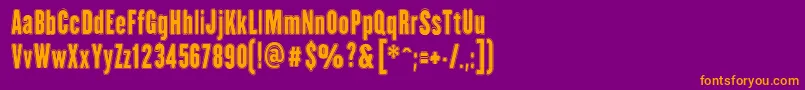HhAgallasCollegePs Font – Orange Fonts on Purple Background