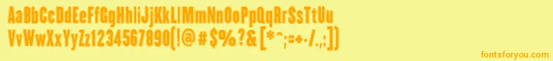 HhAgallasCollegePs Font – Orange Fonts on Yellow Background