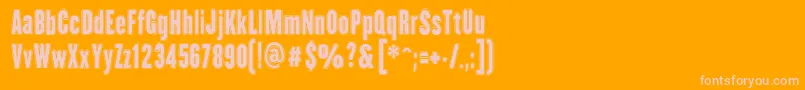 HhAgallasCollegePs Font – Pink Fonts on Orange Background