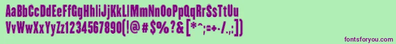 HhAgallasCollegePs Font – Purple Fonts on Green Background