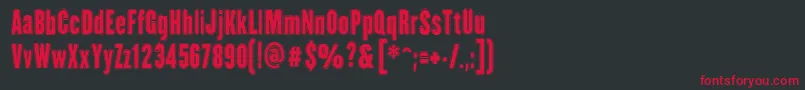 HhAgallasCollegePs Font – Red Fonts on Black Background