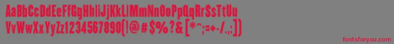 HhAgallasCollegePs-fontti – punaiset fontit harmaalla taustalla