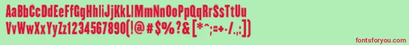 HhAgallasCollegePs Font – Red Fonts on Green Background