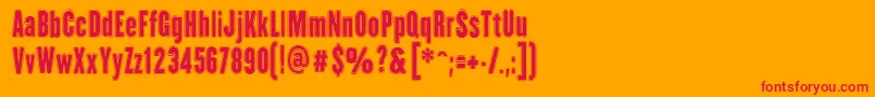 fuente HhAgallasCollegePs – Fuentes Rojas Sobre Fondo Naranja
