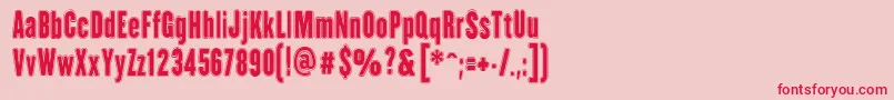 HhAgallasCollegePs Font – Red Fonts on Pink Background