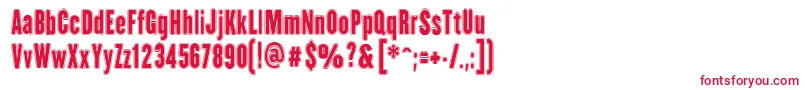 フォントHhAgallasCollegePs – 白い背景に赤い文字
