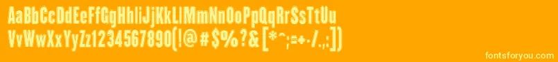 HhAgallasCollegePs Font – Yellow Fonts on Orange Background