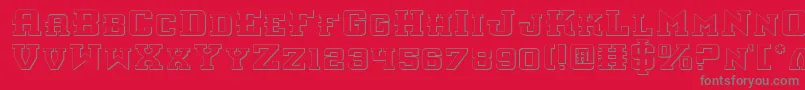 InterceptorShadow Font – Gray Fonts on Red Background