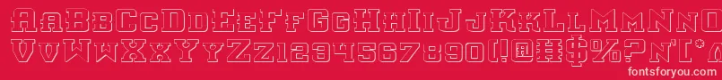 InterceptorShadow Font – Pink Fonts on Red Background