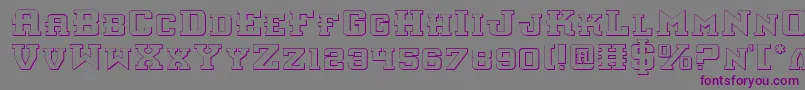 InterceptorShadow Font – Purple Fonts on Gray Background