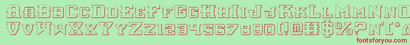 InterceptorShadow Font – Red Fonts on Green Background