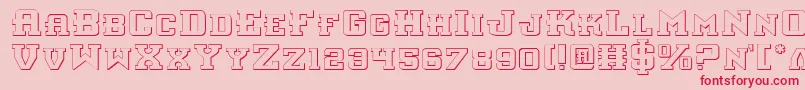 InterceptorShadow Font – Red Fonts on Pink Background