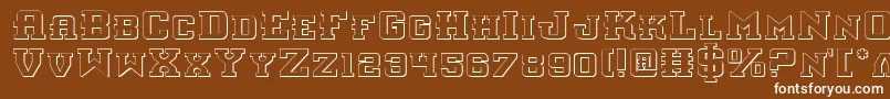 InterceptorShadow Font – White Fonts on Brown Background