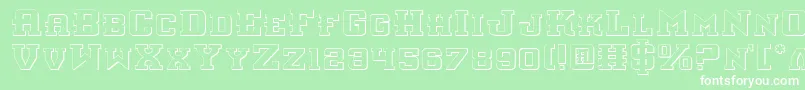 InterceptorShadow Font – White Fonts on Green Background