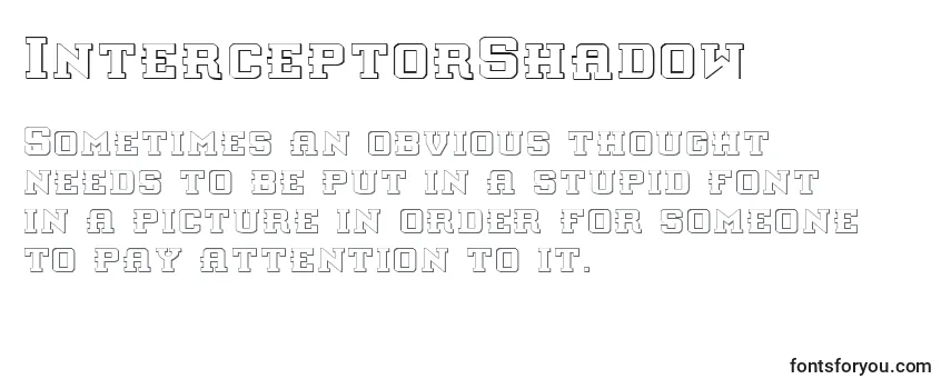 Schriftart InterceptorShadow