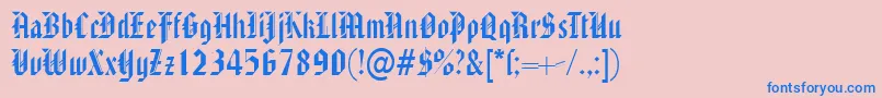 AmericantextRegularDb Font – Blue Fonts on Pink Background